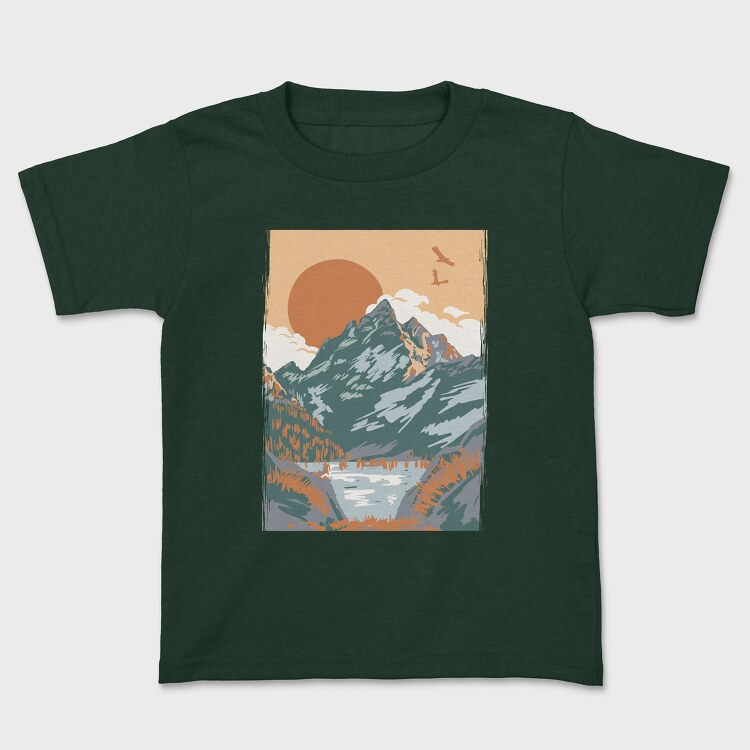 Tricou Copii, Vintage Mountain