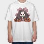 Chibi Flute Girl, Tricou Oversize Barbati (Unisex)