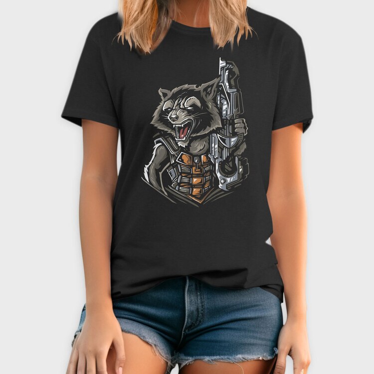 Cyber Raccoon, Tricou Barbati (Unisex)