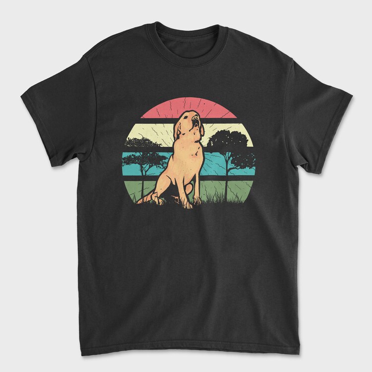 Retro Retriever, Tricou Barbati (Unisex)