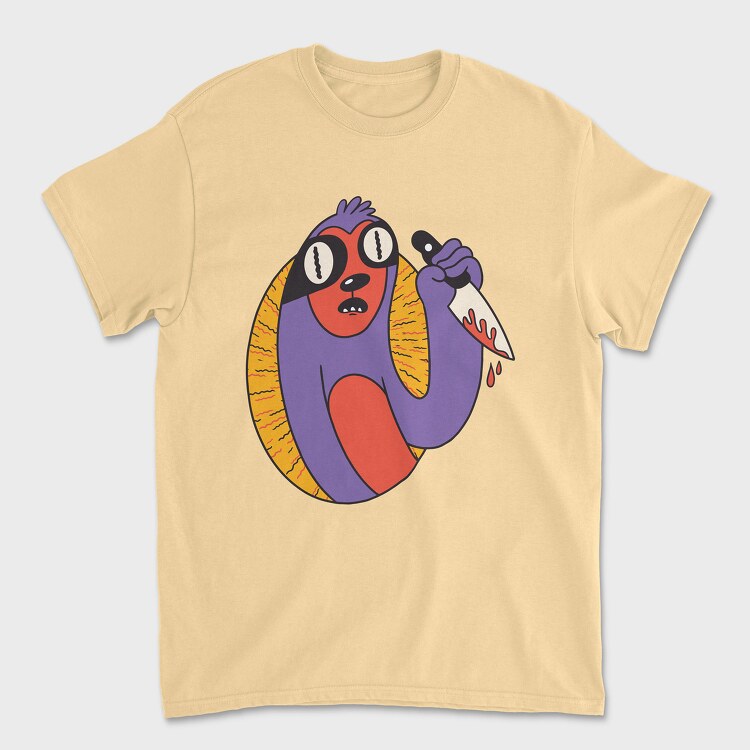 Tricou Barbati (Unisex), Knife Sloth