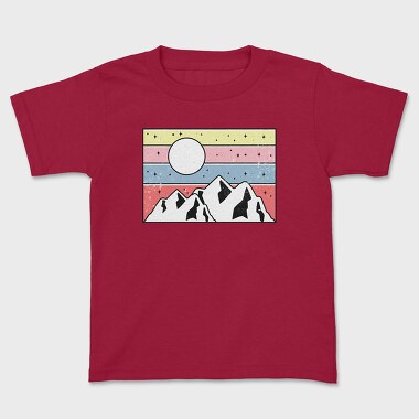 Tricou Copii, Retro Mountain Sunset