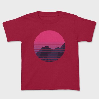 Tricou Copii, Retro Mountain