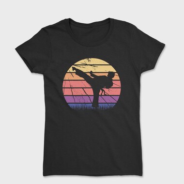 Tricou Femei, Martial Arts Retro Sunset