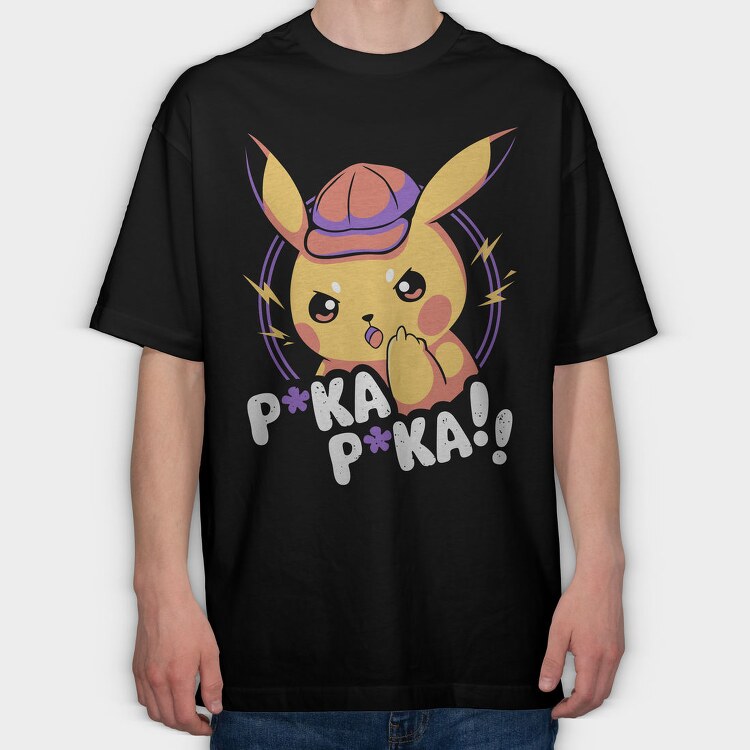 Pikachu Lightning Cap, Tricou Oversize Barbati (Unisex)