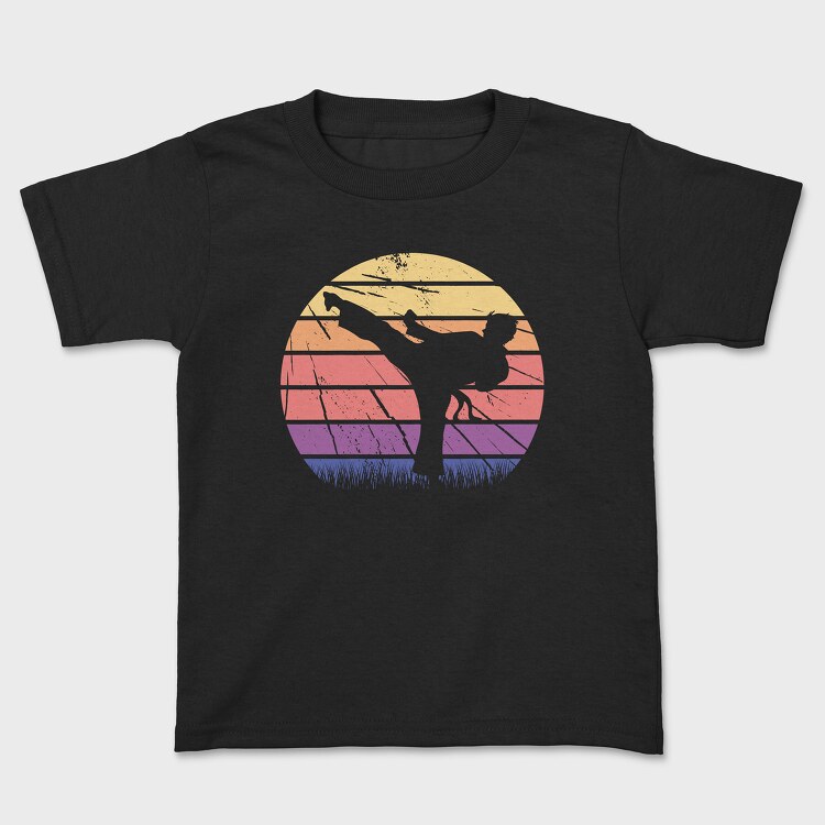 Martial Arts Retro Sunset, Tricou Copii