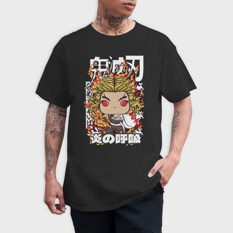 Funko Demon Slayer Kyojuro Rengoku, Tricou Barbati (Unisex)