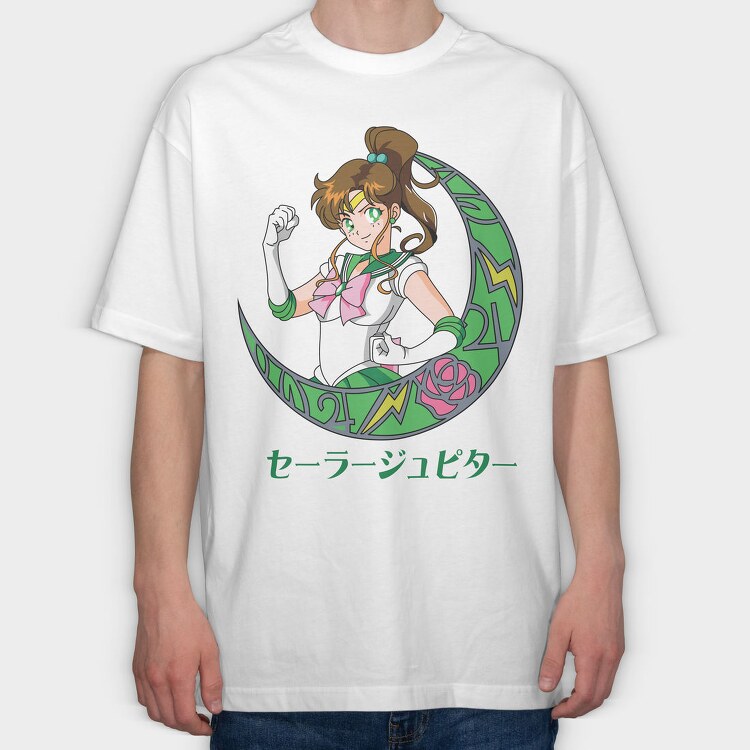 Sailor Moon Green, Tricou Oversize Barbati (Unisex)