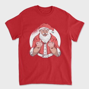 Tricou Barbati (Unisex), Santa Middle Finger