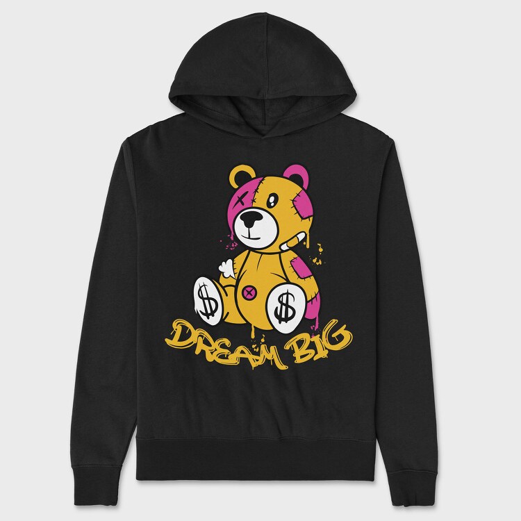 Dream Big Teddy, Hanorac Oversize Barbati (Unisex)