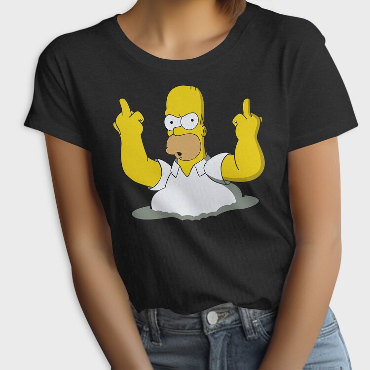 Homer Middle Finger, Tricou Femei