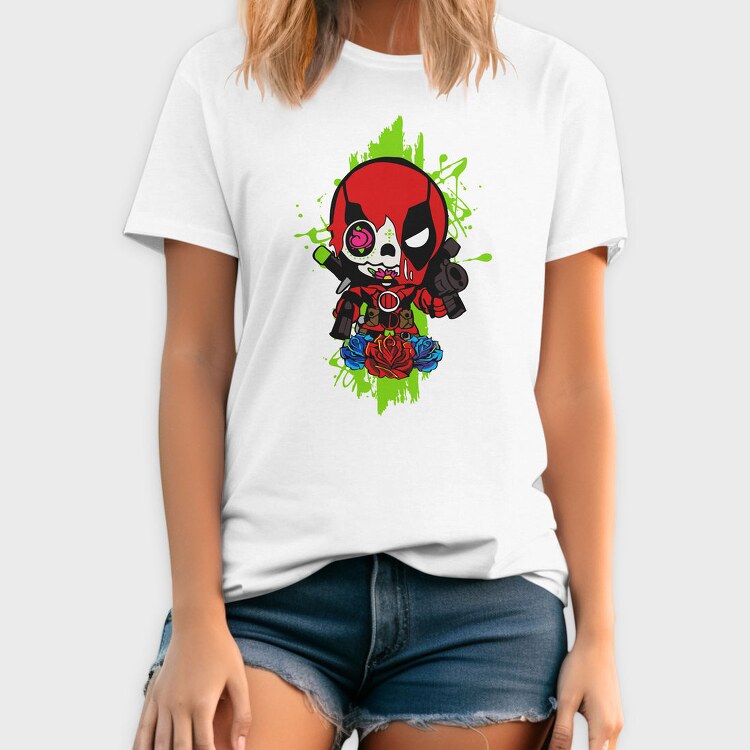 Deadpool Chibi Rose, Tricou Barbati (Unisex)