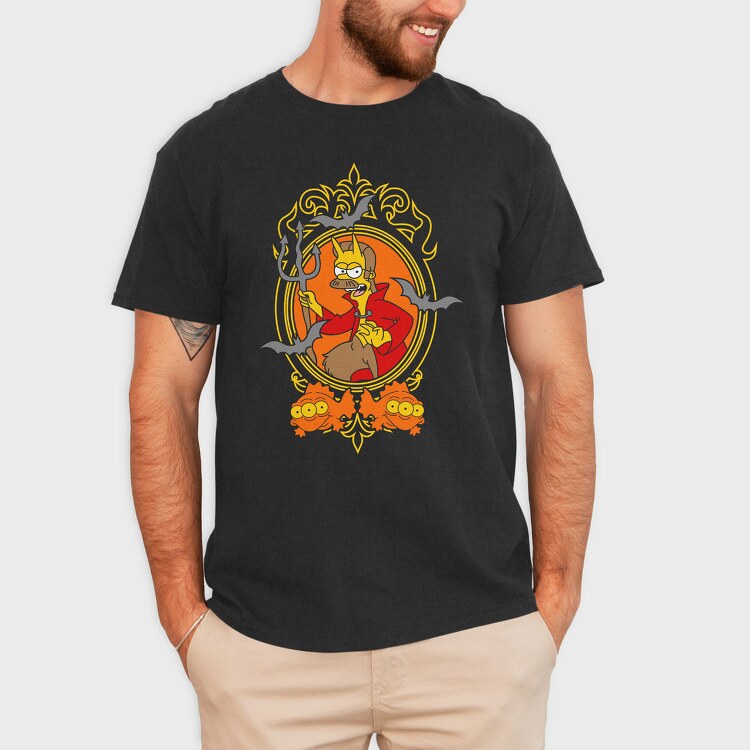 Satan Simpson, Tricou Barbati (Unisex)