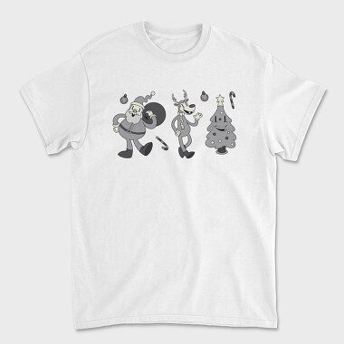 Tricou Barbati (Unisex), Christmas Cartoons Retro