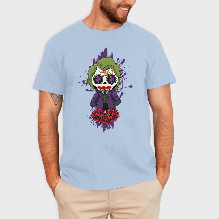 Joker Skull Roses, Tricou Barbati (Unisex)