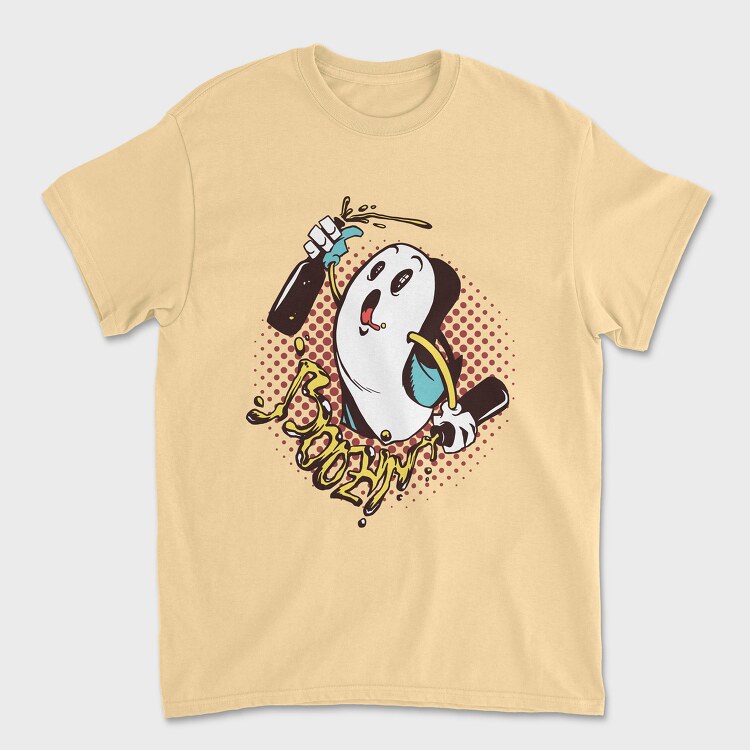 Tricou Barbati (Unisex), Boozin Ghost