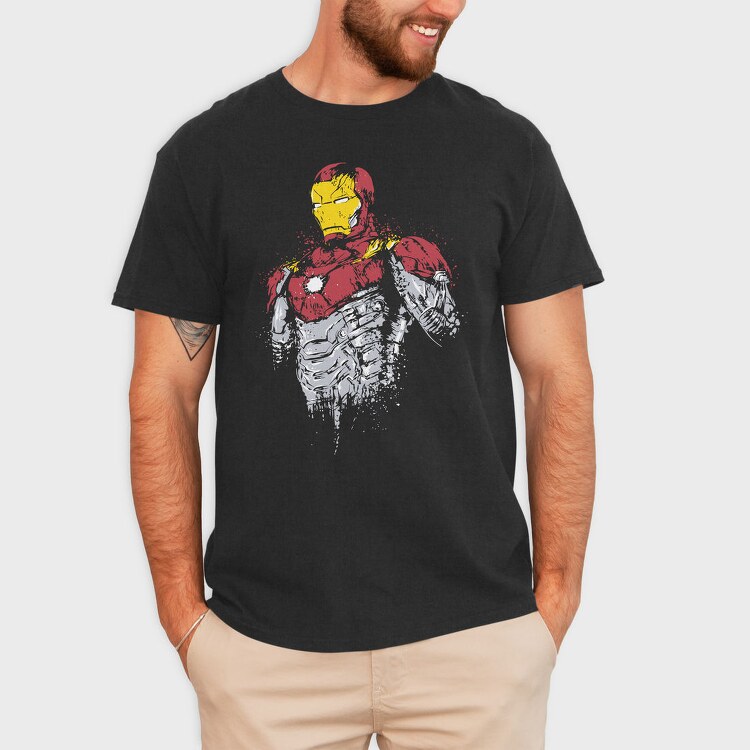 Iron Man Splatter, Tricou Barbati (Unisex)