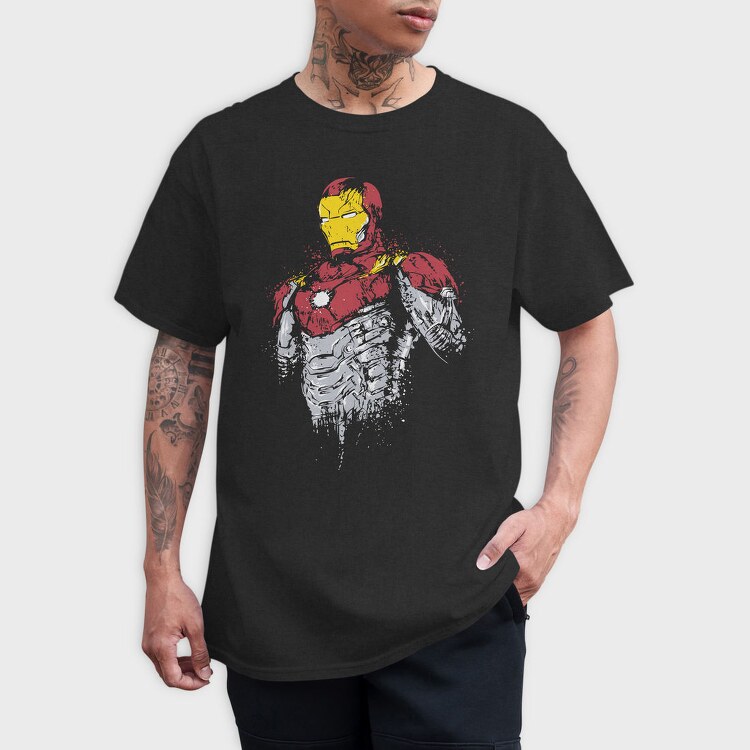 Iron Man Splatter, Tricou Barbati (Unisex)