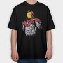 Iron Man Splatter, Tricou Oversize Barbati (Unisex)