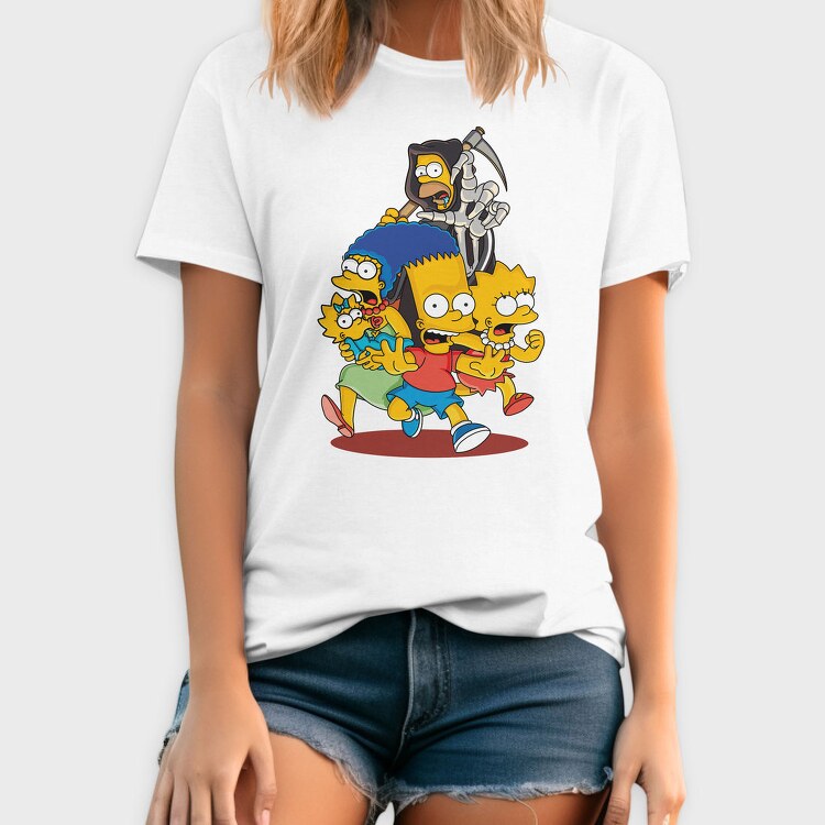 Skeleton Simpsons, Tricou Barbati (Unisex)
