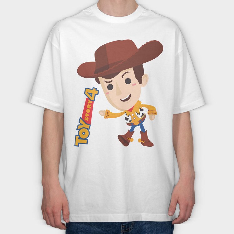 Toy Story Cowboy, Tricou Oversize Barbati (Unisex)
