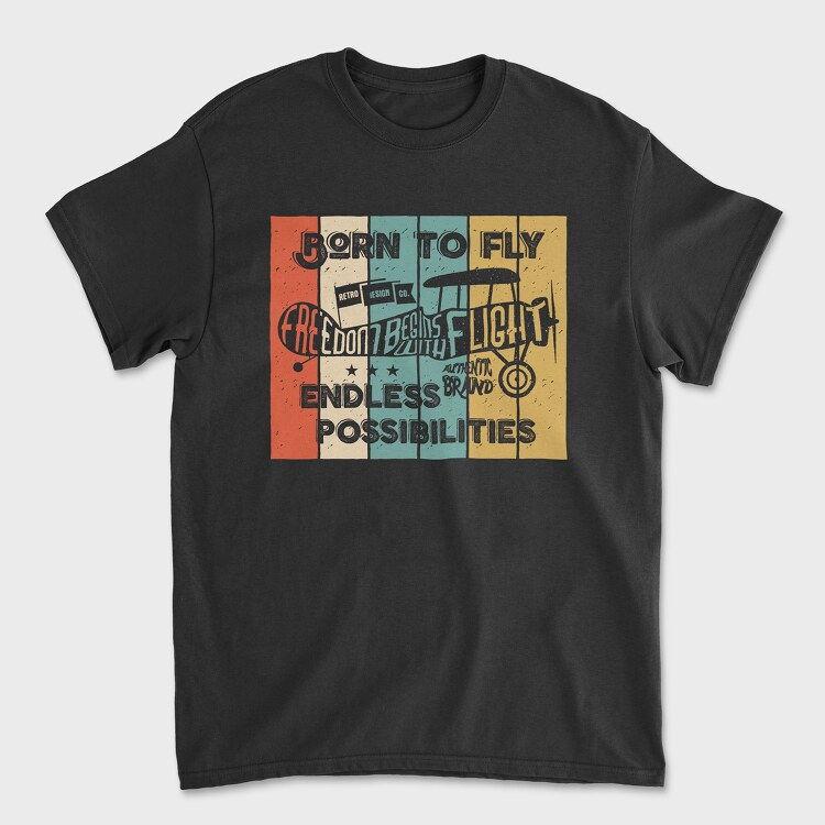 Born to Fly, Tricou Barbati (Unisex)