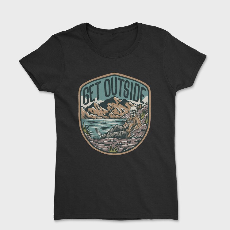 Get Outside Skeleton, Tricou Femei