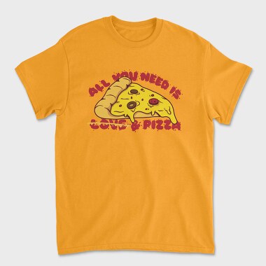 Tricou Barbati (Unisex), All You Need is Love and Pizza