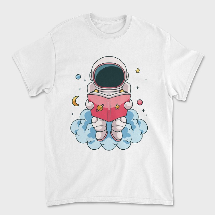 Little Astronaut Reading, Tricou Barbati (Unisex)