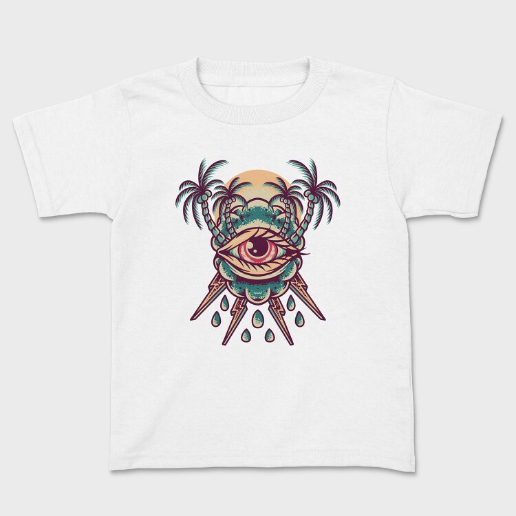 Summer Eye Retro Illustration, Tricou Copii