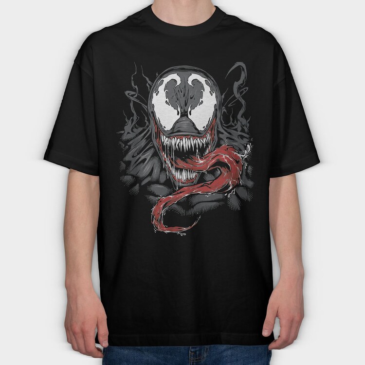 Venomous Grin 1, Tricou Oversize Barbati (Unisex)