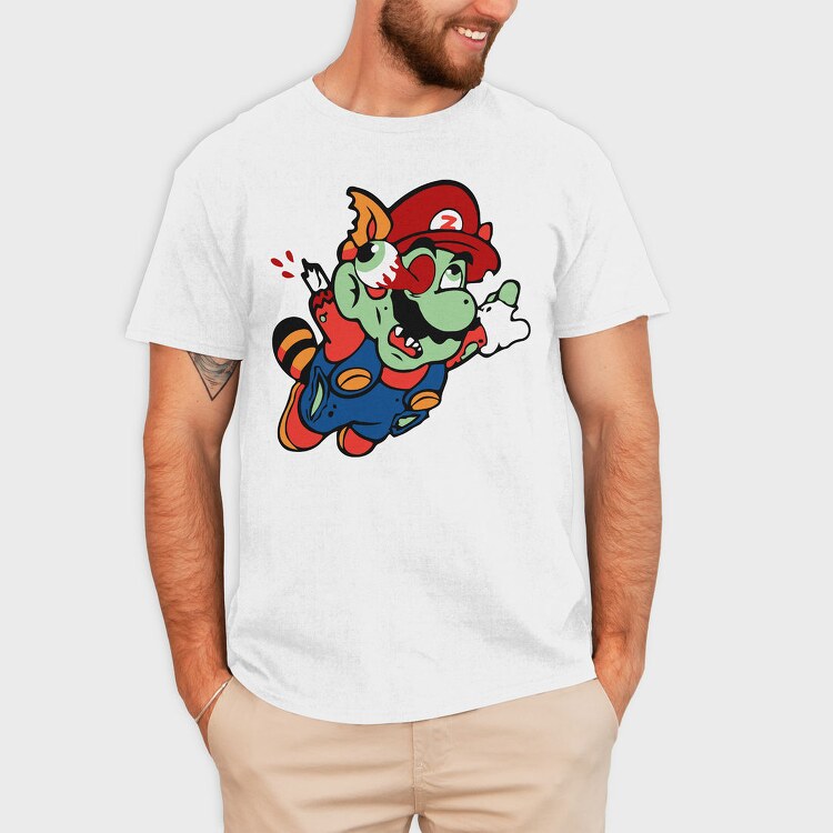 Zombie Mario, Tricou Barbati (Unisex)