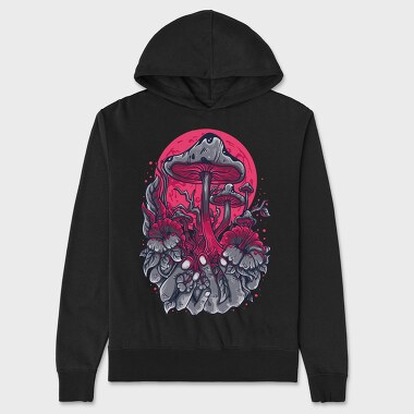 Mushroom Forest on the Hand , Hanorac Oversize Barbati (Unisex)