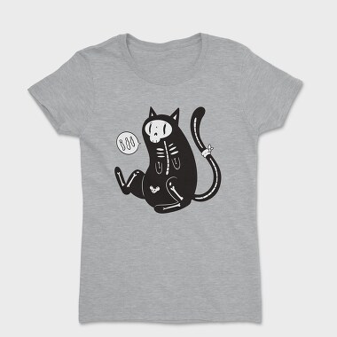 Tricou Femei, Skeleton Cat