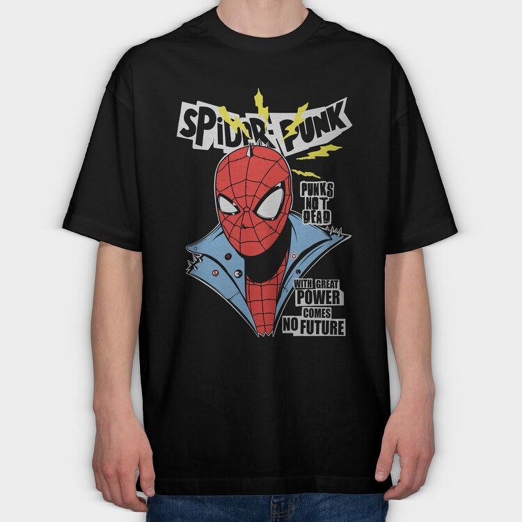 Spiderpunk Power, Tricou Oversize Barbati (Unisex)