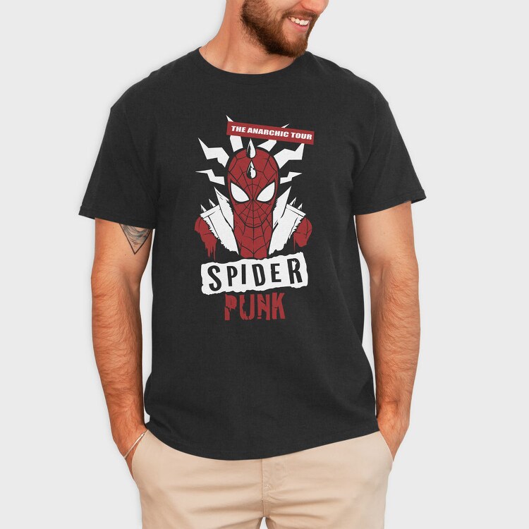 Spiderpunk Tour, Tricou Barbati (Unisex)