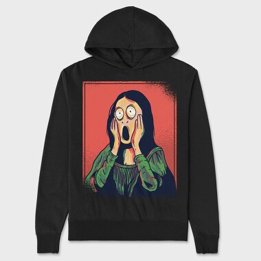 Mona Lisa Scream, Hanorac Oversize Barbati (Unisex)