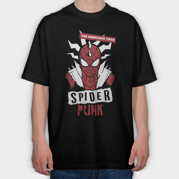 Spiderpunk Tour, Tricou Oversize Barbati (Unisex)