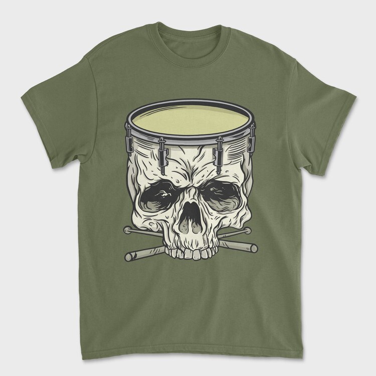 Skull drum, Tricou Barbati (Unisex)