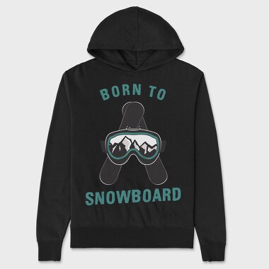Born to Snowboard, Hanorac Oversize Barbati (Unisex)