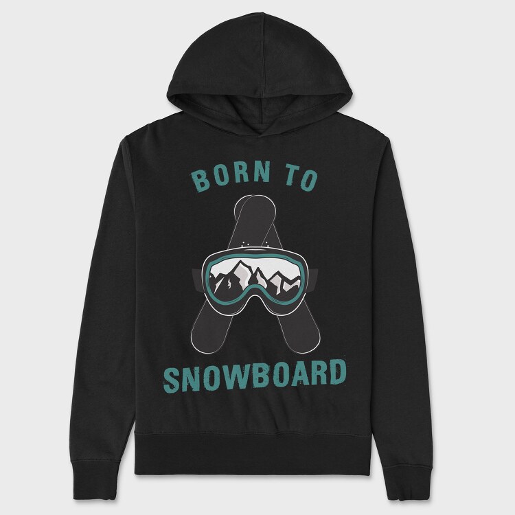 Born to Snowboard, Hanorac Oversize Barbati (Unisex)