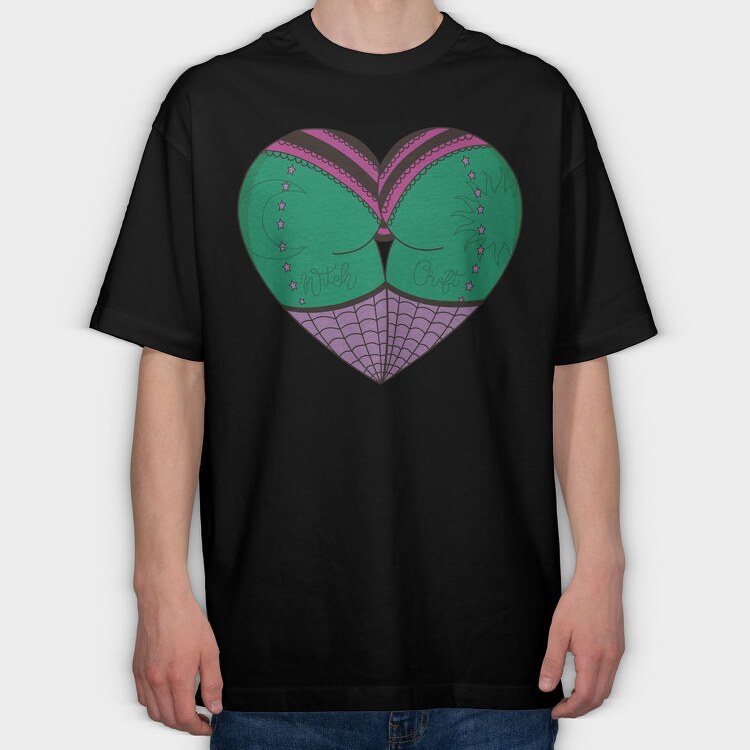 Witchcraft Heart, Tricou Oversize Barbati (Unisex)