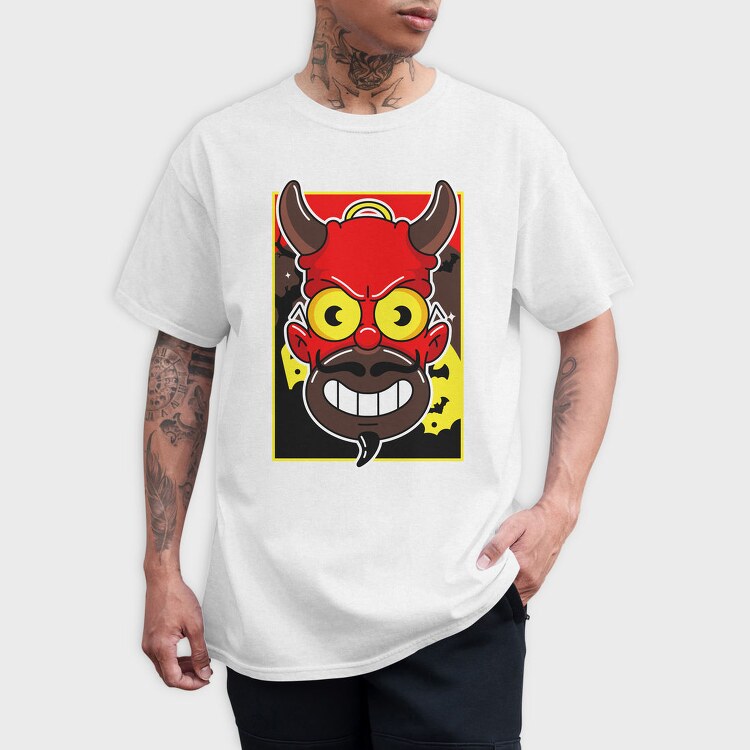 Halloween Devil Grin, Tricou Barbati (Unisex)