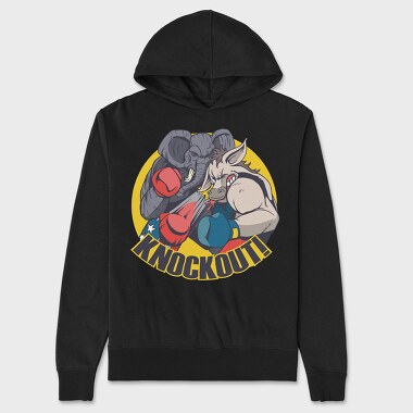 Elephant Donkey Knockout, Hanorac Oversize Barbati (Unisex)
