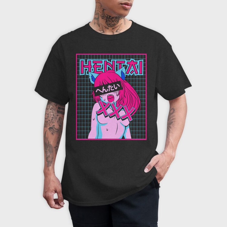 Neon Wolf Howl 17, Tricou Barbati (Unisex)