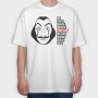Money Heist Mask, Tricou Oversize Barbati (Unisex)