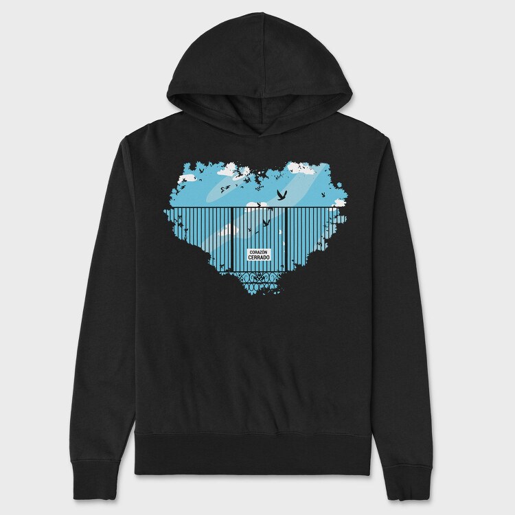 Caged Heart Freedom, Hanorac Oversize Barbati (Unisex)