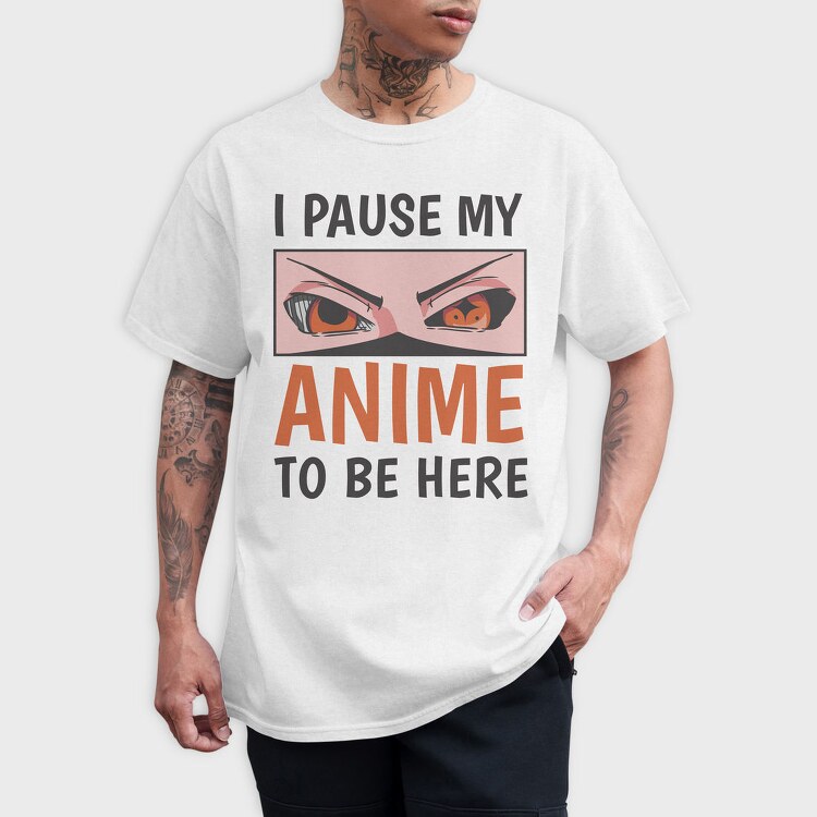 Anime Eyes Pause Here, Tricou Barbati (Unisex)