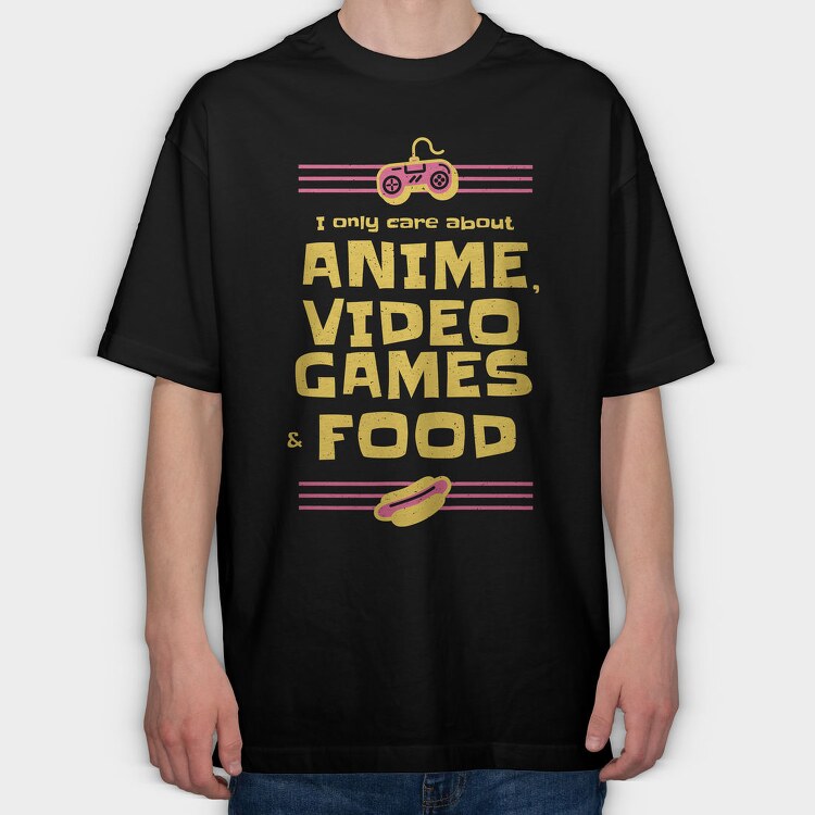 Anime Game Food Fest, Tricou Oversize Barbati (Unisex)
