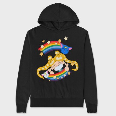 Sailor Moon 18, Hanorac Oversize Barbati (Unisex)